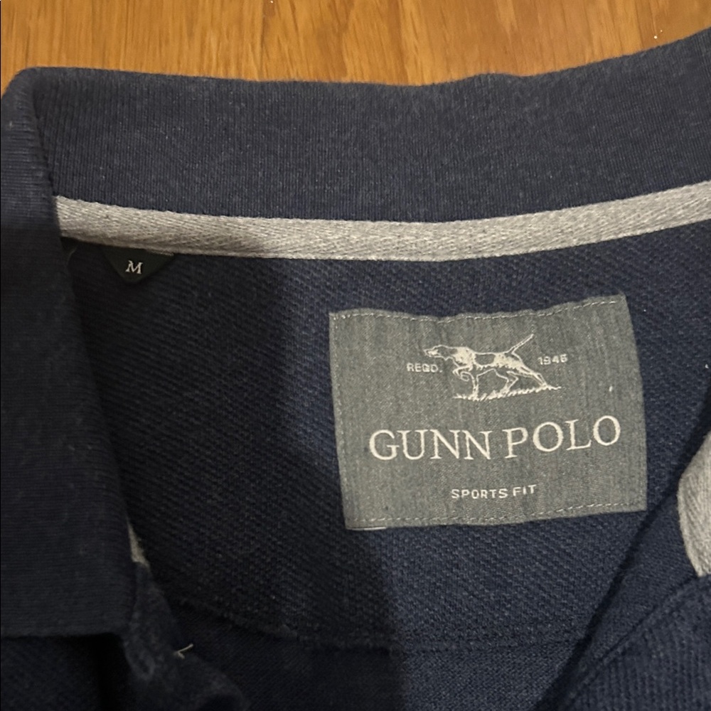 Gunn Polo Men's Navy Blue Shirt - Picture 2 of 2
